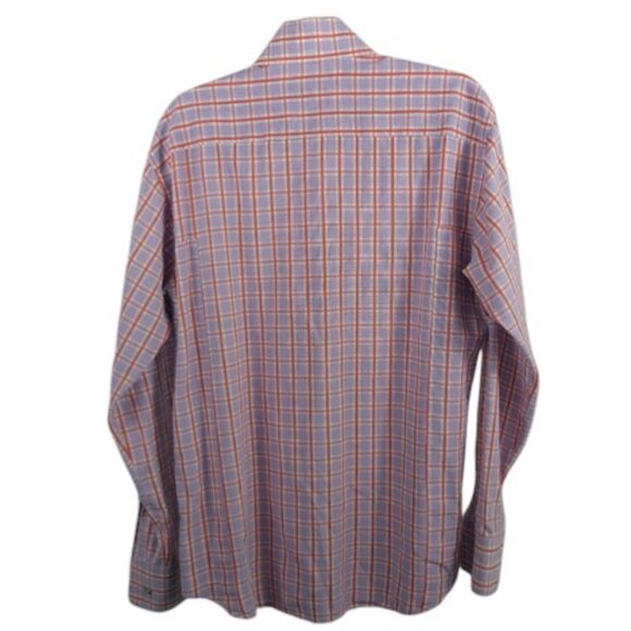 Bogosse Men's Trinita Long Sleeve Button Up Shirt Purple Plaid size 4 = Large - Picture 3 of 10